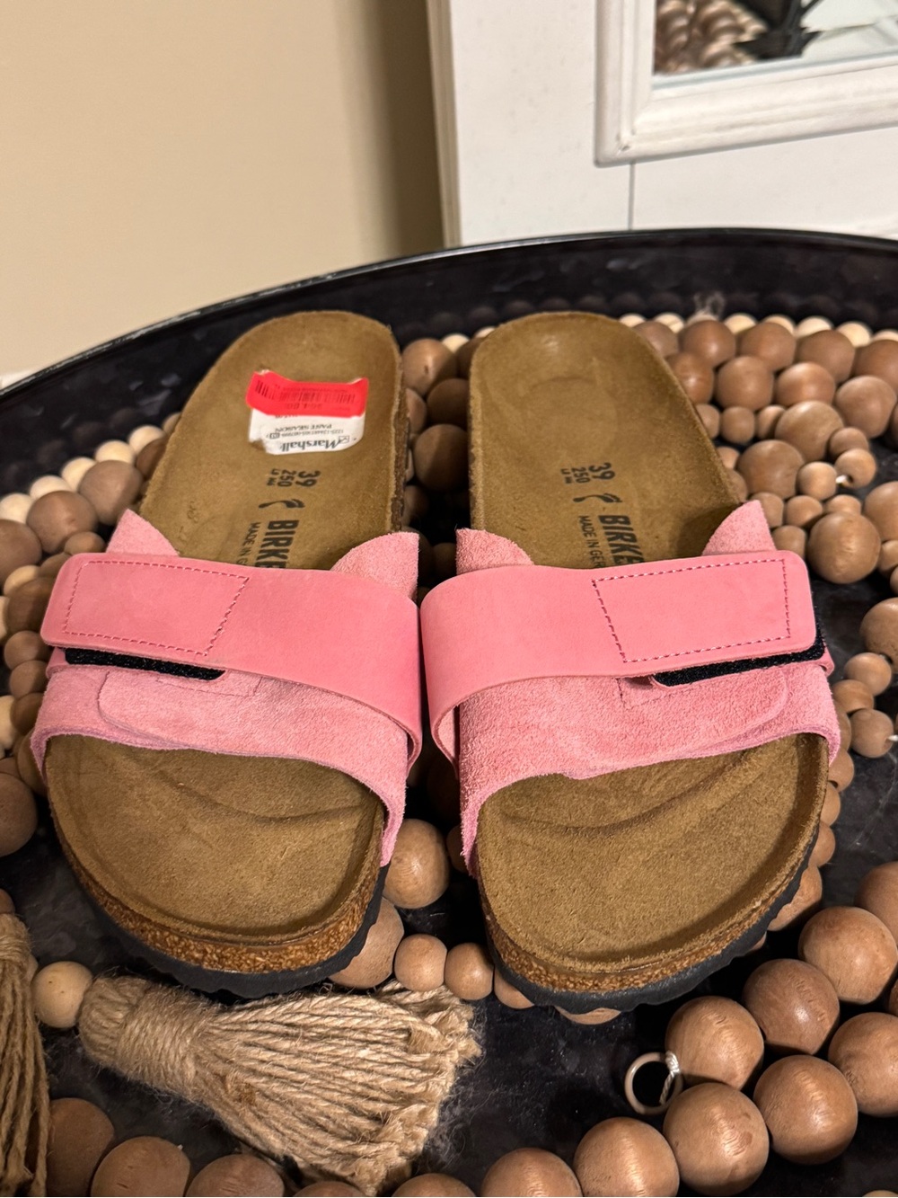 Birkenstock Oita Suede Leather Sandals Candy Pink Size 39 NWT - Picture 3 of 5
